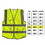 ALEKO SVESTYW/XXL-AP Safety Vest with Pockets and Reflective Tape - Class 2, ANSI/ISEA Compliant - Yellow - XXL