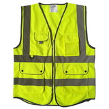 ALEKO SVESTYW/XXXL-AP Copy of Safety Vest with Pockets and Reflective Tape - Class 2, ANSI/ISEA Compliant - Yellow - XXXL