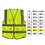 ALEKO SVESTYW/XXXL-AP Copy of Safety Vest with Pockets and Reflective Tape - Class 2, ANSI/ISEA Compliant - Yellow - XXXL