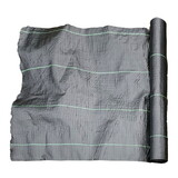 ALEKO WM3X100-AP 3 x 100 ft. Woven Weed Barrier Fabric - Black with Green Stripes
