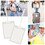 TOPTIE 100 Pack Luggage Tag Size 2.5" x 4.25" Laminating Pouches with Clear PVC Loops