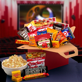 Gift Basket 819412-RB10 Blockbuster Night Movie Care Package w/ 10.00 Redbox Gift Card