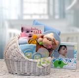 Gift Basket 89062-B Welcome Baby Baby Bassinet - Blue - Medium