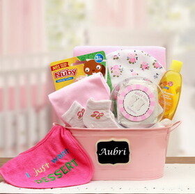 Gift Basket 890633-Pink Baby Basics Gift Pail Pink