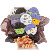 Gift Basket LF-CB-CRZY Halloween Ghouls Cookie Bouquet - 9 Pc