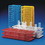 Globe Scientific 456403 Snap-N-Rack Tube Rack for 12mm and 13mm Tubes, 90-Place, PP, White, Price/Each