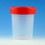 Globe Scientific 5914 Specimen Container, 4oz, with Separate 1/4-Turn Red Screwcap, Non-Sterile, PP, Graduated, Bulk
