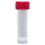 TRANSPORT TUBE -  5ML -  WITH SEPARATE RED SCREW CAP -  PP -  CONICAL BOTTOM -  SELF-STANDING -  MOLDED GRADUATIONS