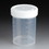 Globe Scientific 6527 Container: Tite-Rite, 120mL (4oz), PP, 53mm Opening, Graduated, with Separate White Screwcap