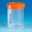 Globe Scientific 6529 Container: Tite-Rite, 120mL (4oz), PP, STERILE, Attached Orange Screw Cap, ID Label, Graduated, Individually Wrapped