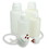Globe Scientific 7094000 Vacuum Bottle, Narrow Mouth, Heavy Duty HDPE Bottle, White PP 83mm Screw Cap, 4 Litres (1.0 Gallons)