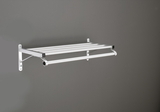 Glaro Modular, Rugged All Aluminum Clothing Racks 1 Shelf w/ Hanger Bar Satin Aluminum