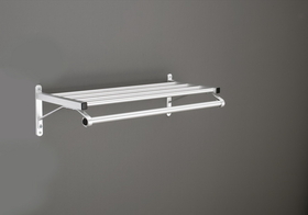 Glaro Modular, Rugged All Aluminum Clothing Racks 1 Shelf w/ Hanger Bar Satin Aluminum