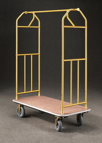 Glaro 4 Wheels Value Bellman Cart 40" Deck Lnth, 6140