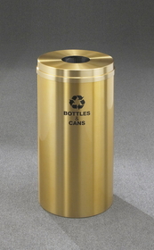 Glaro B-1232 Recycling Receptacle - Recyclepro Single Stream - Bottles And Cans Opening 5.5" dia. Hole