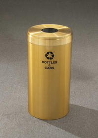 Glaro B-1242 Recycling Receptacle - Value Series - Recyclepro Single Stream - Bottles And Cans Opening 5.5" dia. Hole