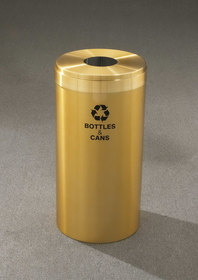Glaro B-1542 Recycling Receptacle - Value Series - Recyclepro Single Stream - Bottles And Cans Opening 5.5" dia. Hole
