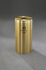 Glaro B-2032 Recycling Receptacle - Recyclepro Single Stream - Bottles And Cans Opening 5.5" dia. Hole