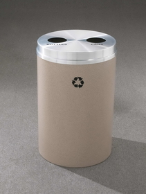 Glaro BC-2032 Recycling Receptacle - Recyclepro Dual Stream - Bottles And Cans Openings