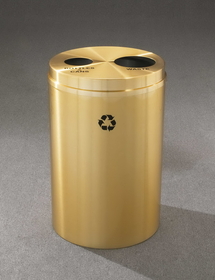 Glaro BW-2032 Recycling Receptacle - Recyclepro Dual Stream - Bottles And Waste Openings