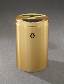 Glaro MT-2032 Recycling Receptacle - Recyclepro Dual Stream - Mixed Recyclables And Trash Openings