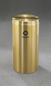 Glaro P-1232 Recycling Receptacle - Recyclepro Single Stream - Paper Opening 2.5" X 9.5" slot