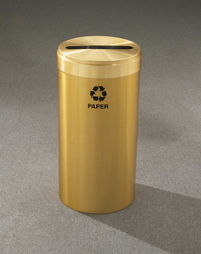 Glaro P-1242 Recycling Receptacle - Value Series - Recyclepro Single Stream - Paper Opening 2.5" x 9.5" slot