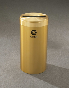 Glaro P-1542 Recycling Receptacle - Value Series - Recyclepro Single Stream - Paper Opening 2" x12" slot
