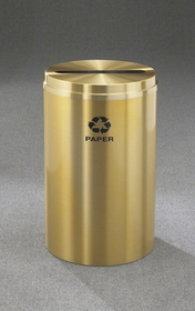 Glaro P-2032 Recycling Receptacle - Recyclepro Single Stream - Paper Opening 2" x 12" slot