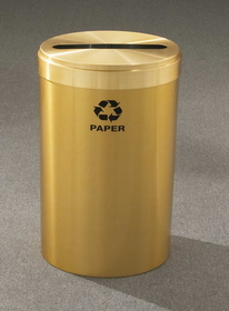 Glaro P-2042 Recycling Receptacle - Value Series - Recyclepro Single Stream - Paper Opening 2" x12" slot