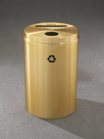 Glaro PC-2032 Recycling Receptacle - Recyclepro Dual Stream -Paper And Bottles Openings