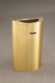 Glaro T1899V Recycling Receptacle - Value Series - Recyclepro Single Stream - Half Round Collection - Trash Opening