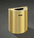 Glaro T2499 Recyling Receptacle - Recyclepro Single Stream - Half Round Collection - Trash Opening