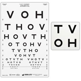 Good-Lite HOTV Pediatric Eye Chart for Illuminated Cabinet