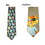 Good-Lite Necktie, Patch Cat, Silk with multi-characters on a blue background