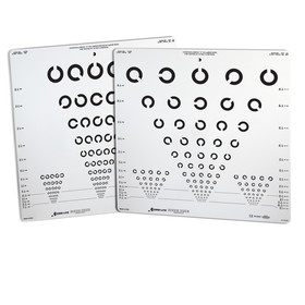 Good-Lite 8 Position Landolt "C" Double-Sided Wall Chart for 10 Feet (3 Meters)