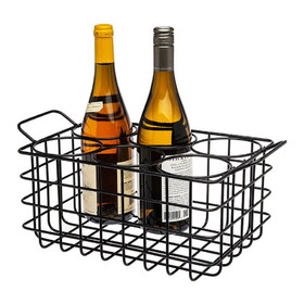 Godinger 19951 Matte Black Wine Rack Crate