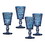 Godinger 27048 Claro Blue Goblet, Set of 4