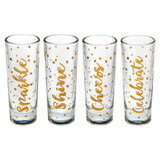 Godinger 28705 Celebrate Shooters, Set of 4