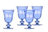 Godinger 28783 Belle Fleur Goblet Blue S/4