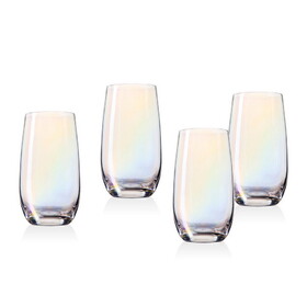 Godinger 25437 Dublin Set of 4 Highball Glasses - Platinum