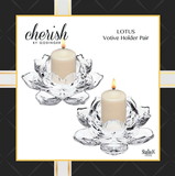 GOD 46016 Lotus Votive Pair - Giftables