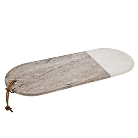 Godinger 61849 Two Tone Marble Oval Board