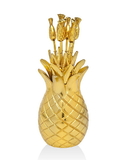 Godinger 62026 S/6 Pineapple Picks & Holder