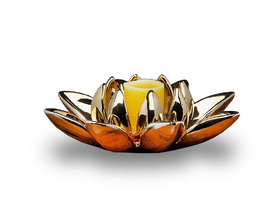 Godinger 62118 Gold Lotus Tea Light Holder Lg