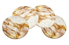Godinger 64145 S/4 Tan Marble Coasters