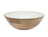 Godinger 64507 Wood/white Enamel Salad Bowl