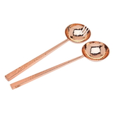 Godinger 70012 Copper Hammered Salad Servers