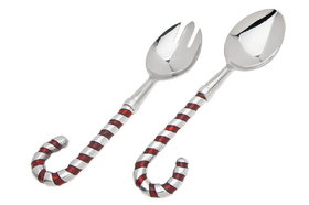 Godinger 7141 Candy Cane Salad Spoon/fork