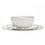 Godinger 82876 Saba Porcelain Gold Rim 18 Piece Dinnerware Set, Service For 6